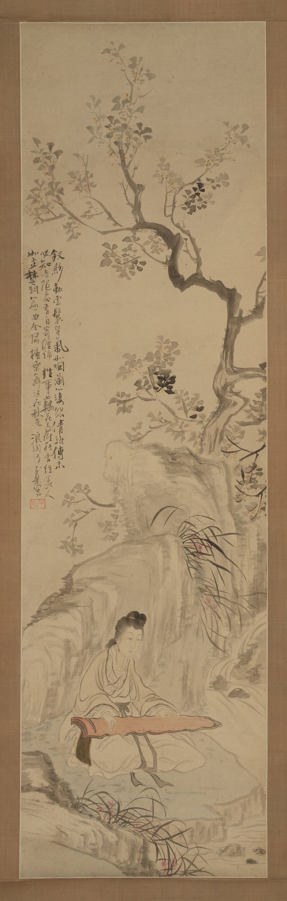 抚琴仕女预览图