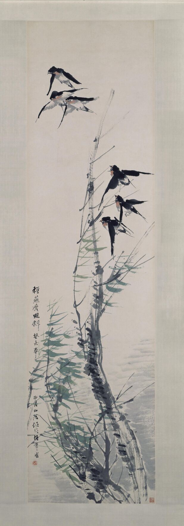 风柳群燕图预览图