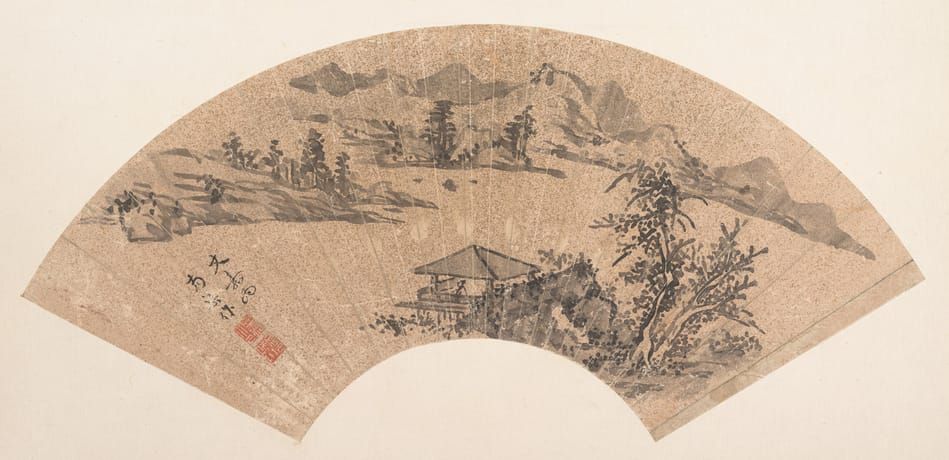 山水扇预览图