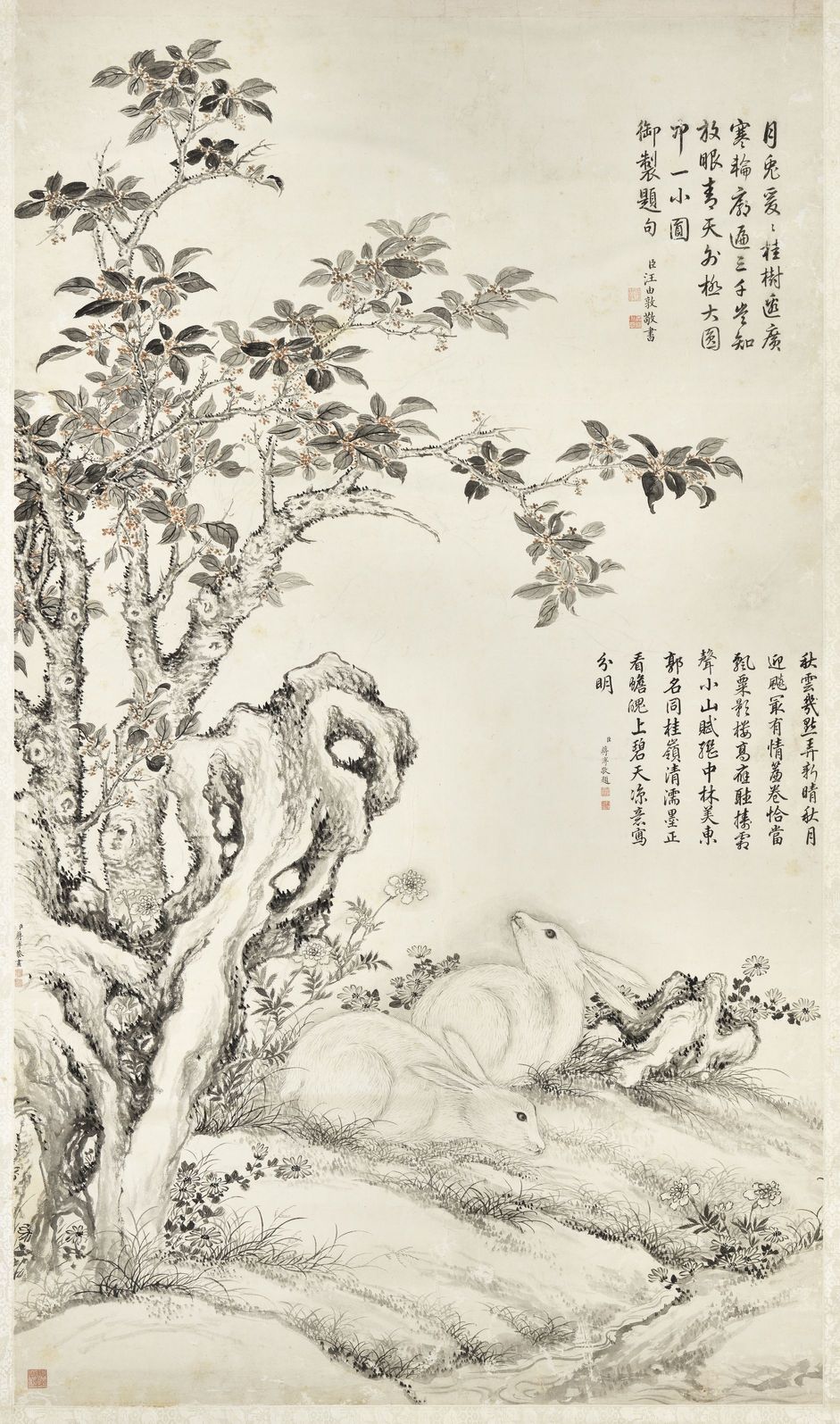 桂花双兔图预览图