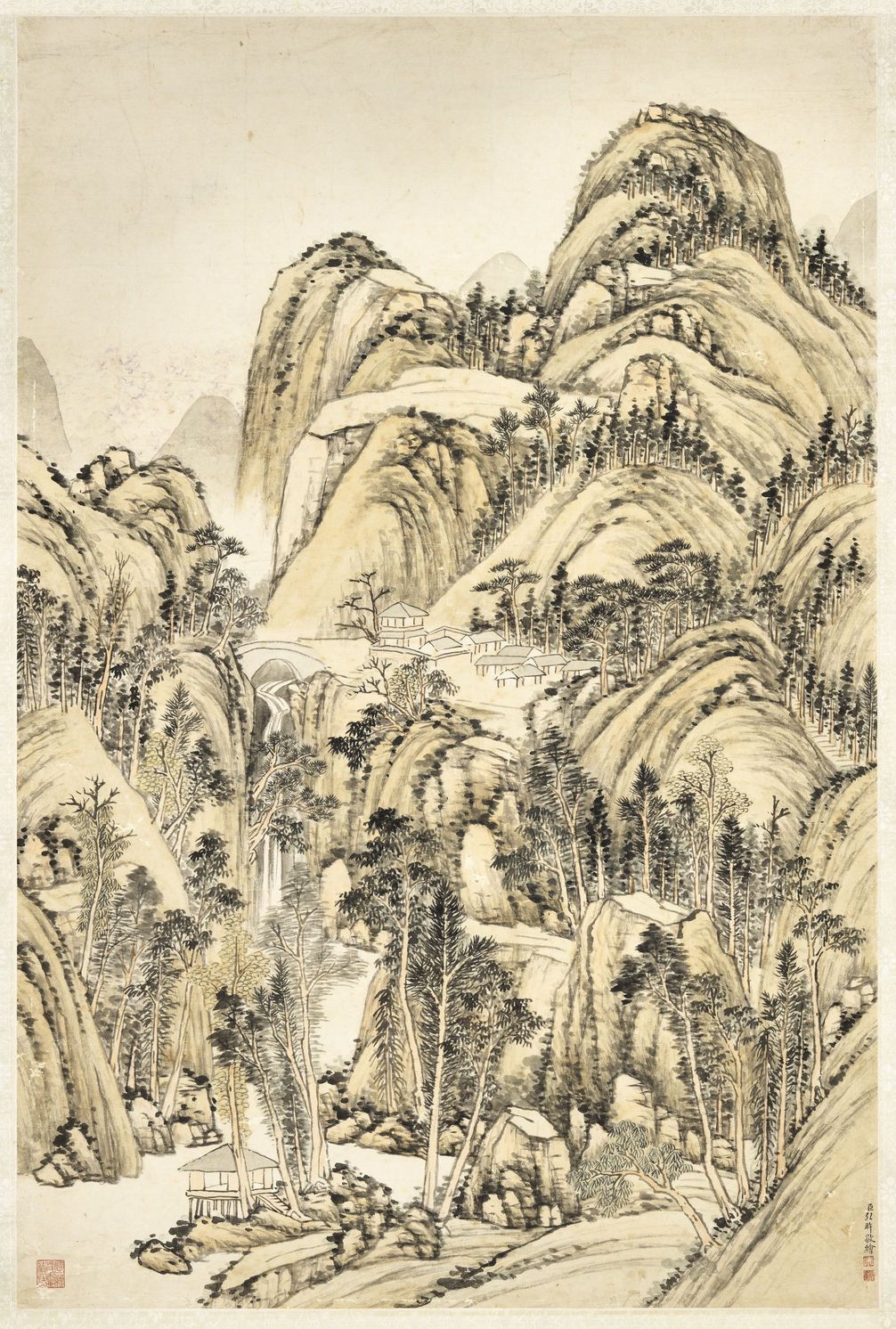 弘旿幽壑鸣泉图预览图