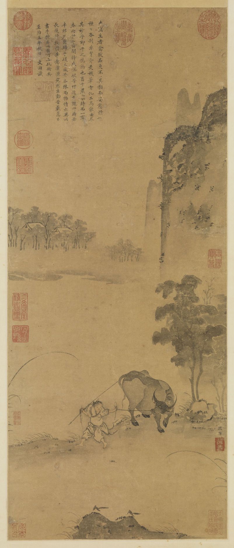 长堤归牧图缩略图