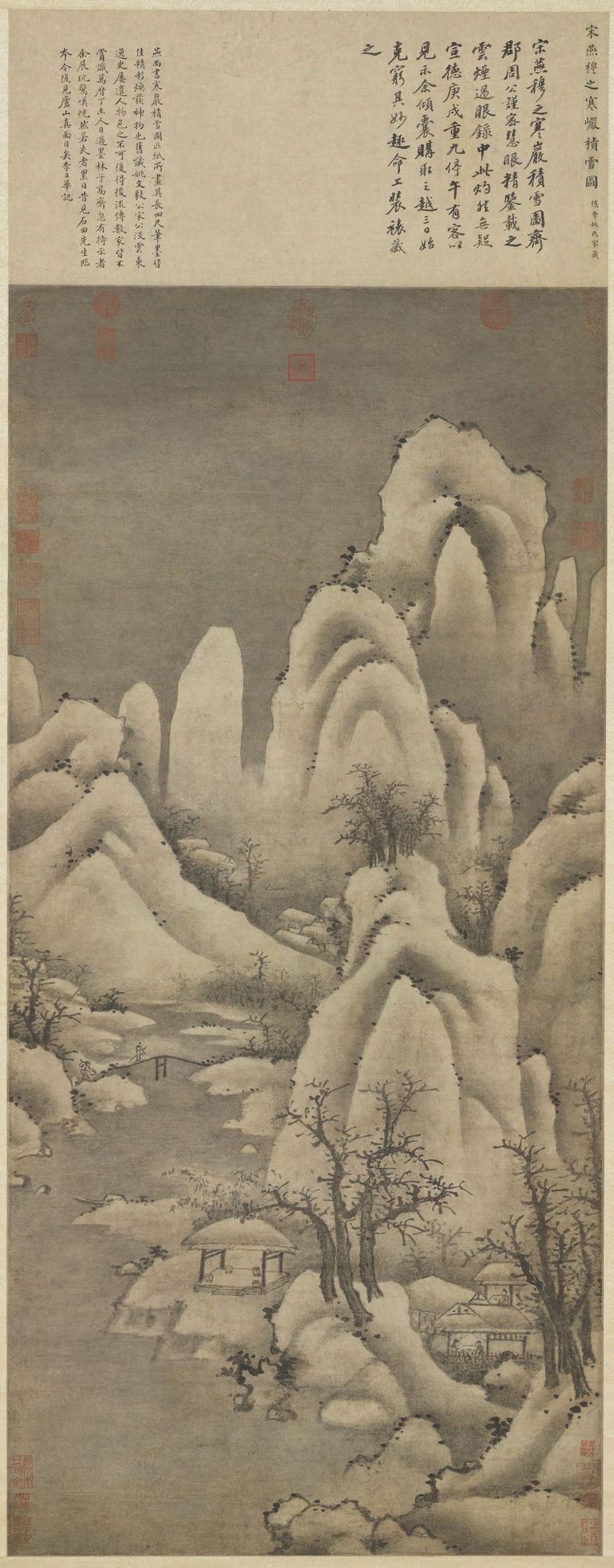 寒岩积雪图预览图