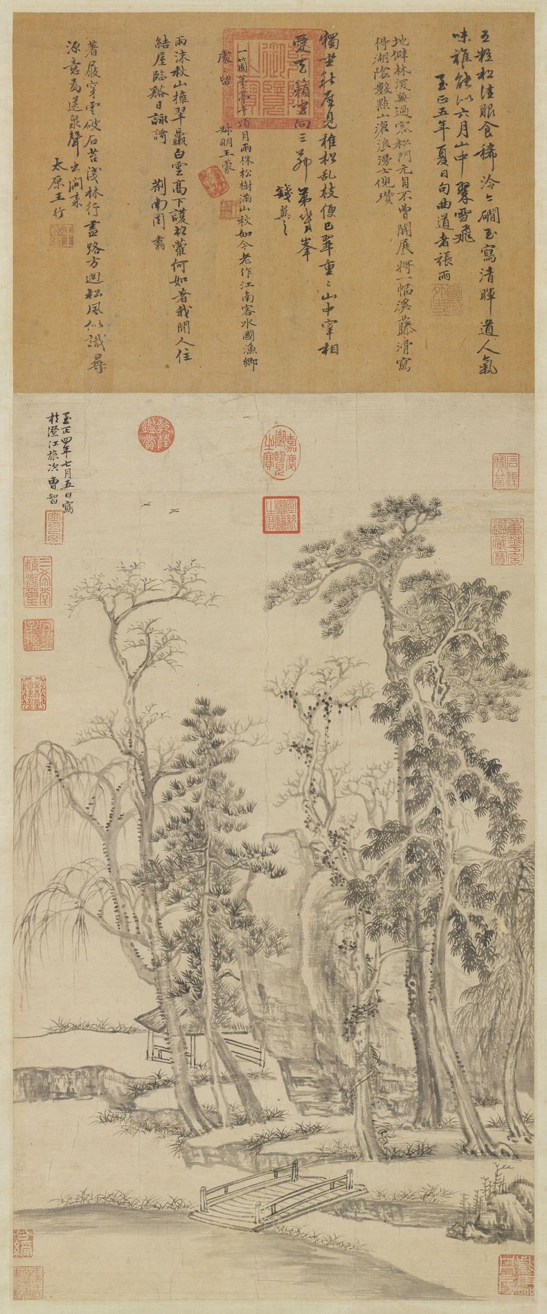疏林亭子图预览图
