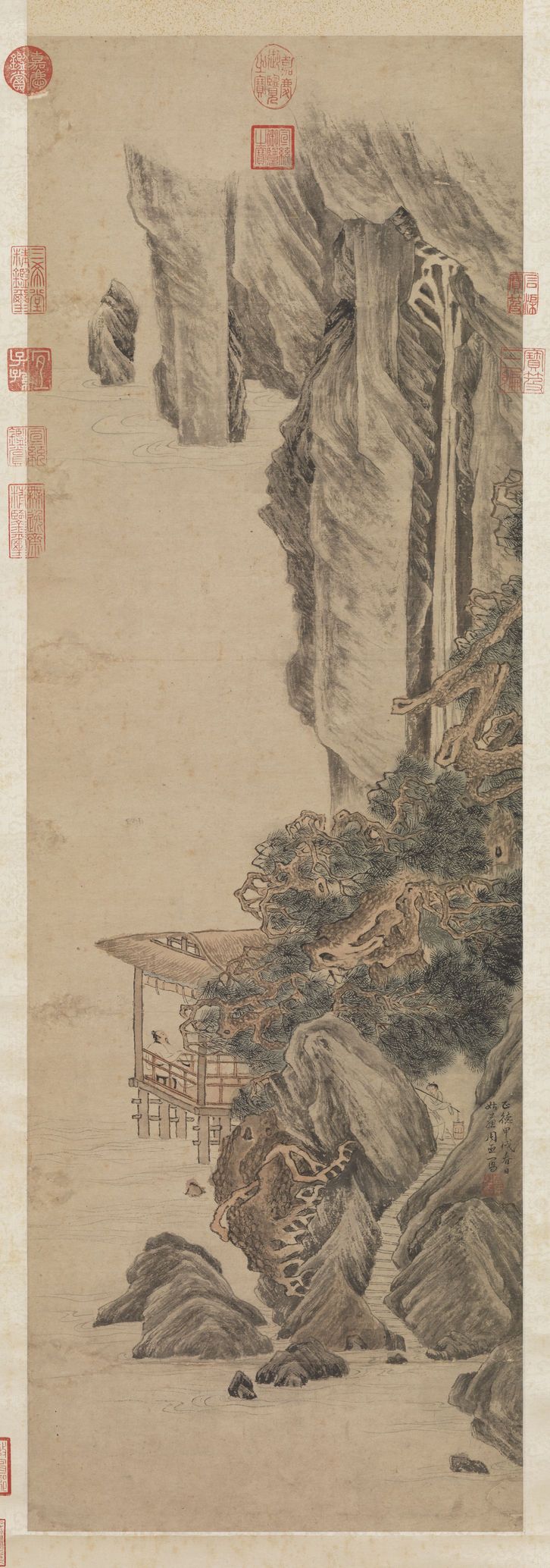 松岩飞瀑图预览图
