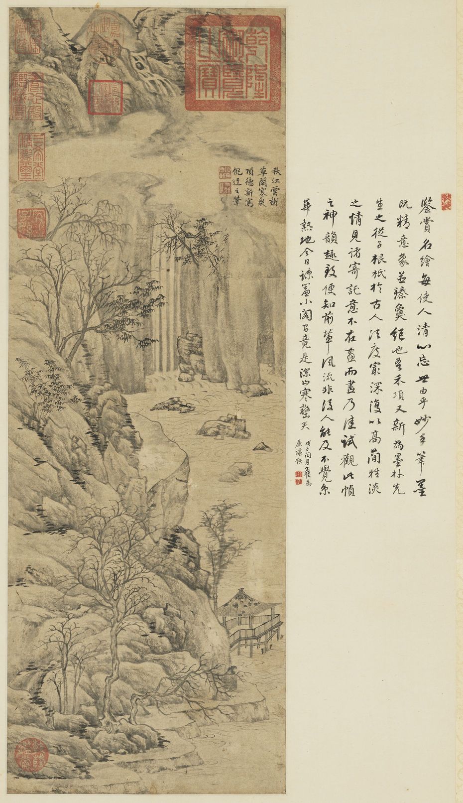 秋江云树图预览图