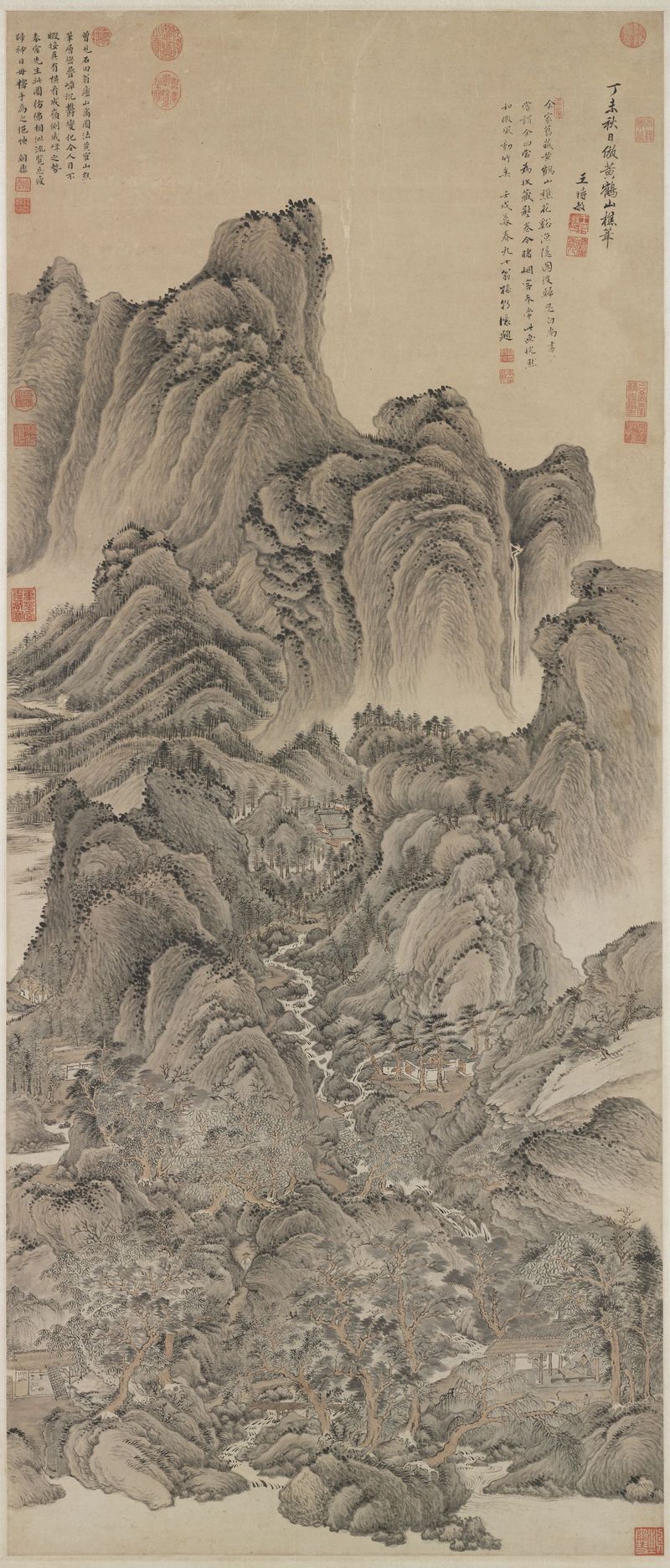 倣王蒙山水图预览图