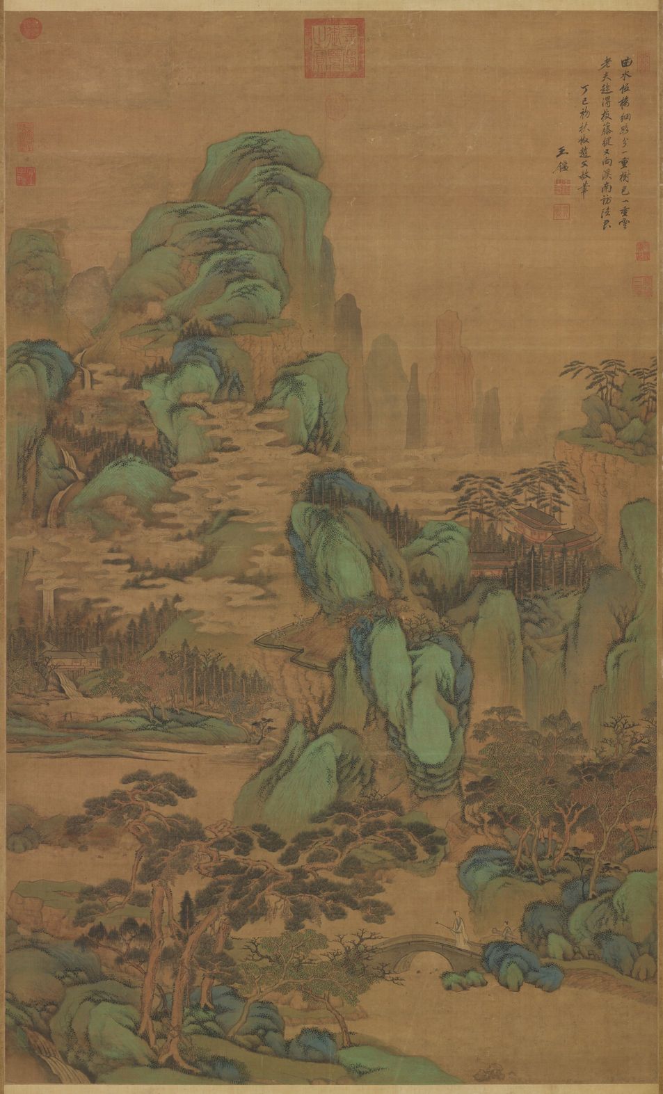 倣赵孟𫖯山水图预览图