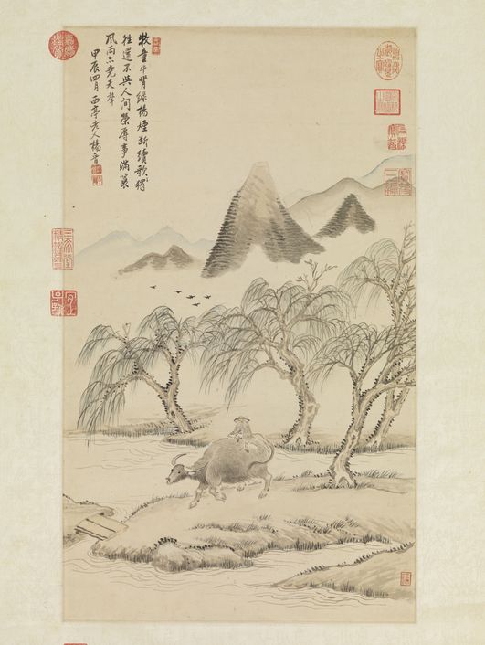 柳塘春牧图缩略图