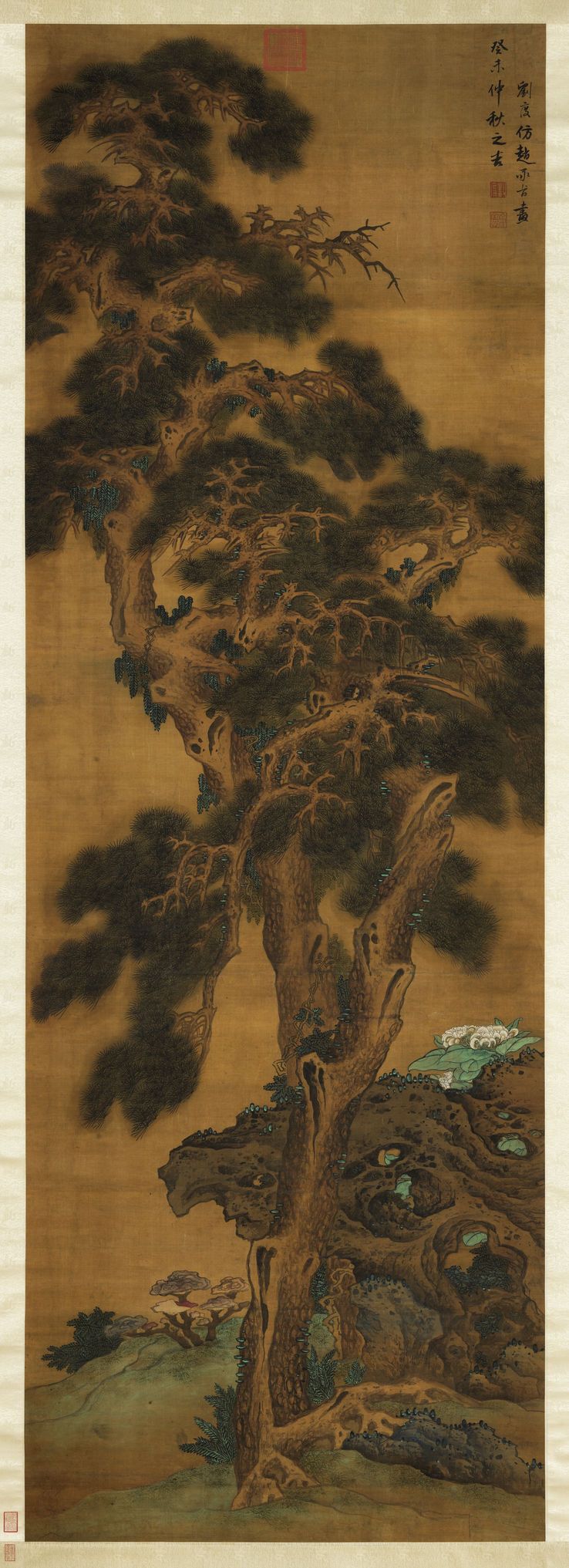 仿赵承旨长春翠柏轴缩略图