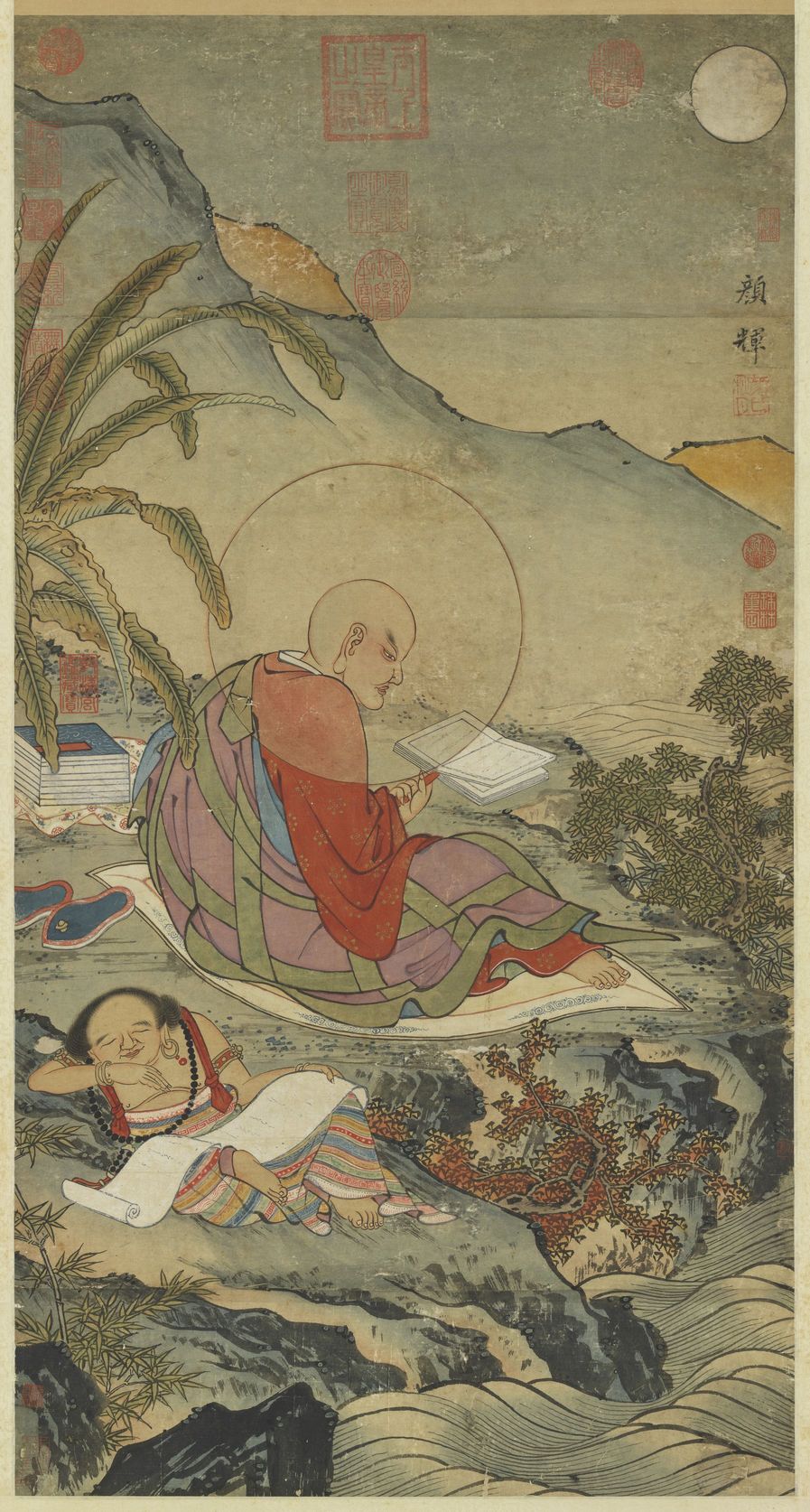 月下补经图缩略图