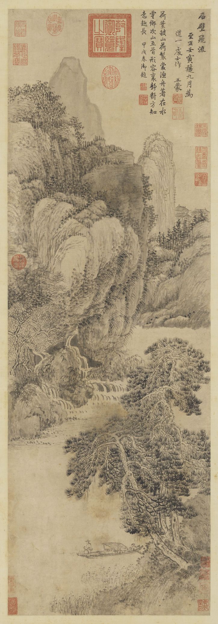 石壁飞流图预览图