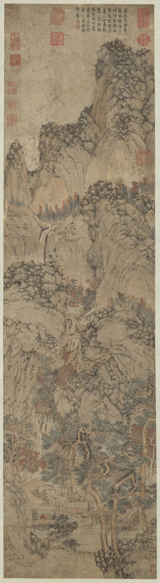 秋岩飞瀑图预览图