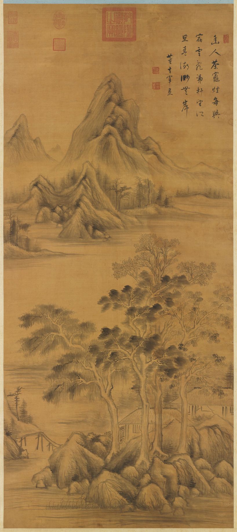 春湖烟树图预览图