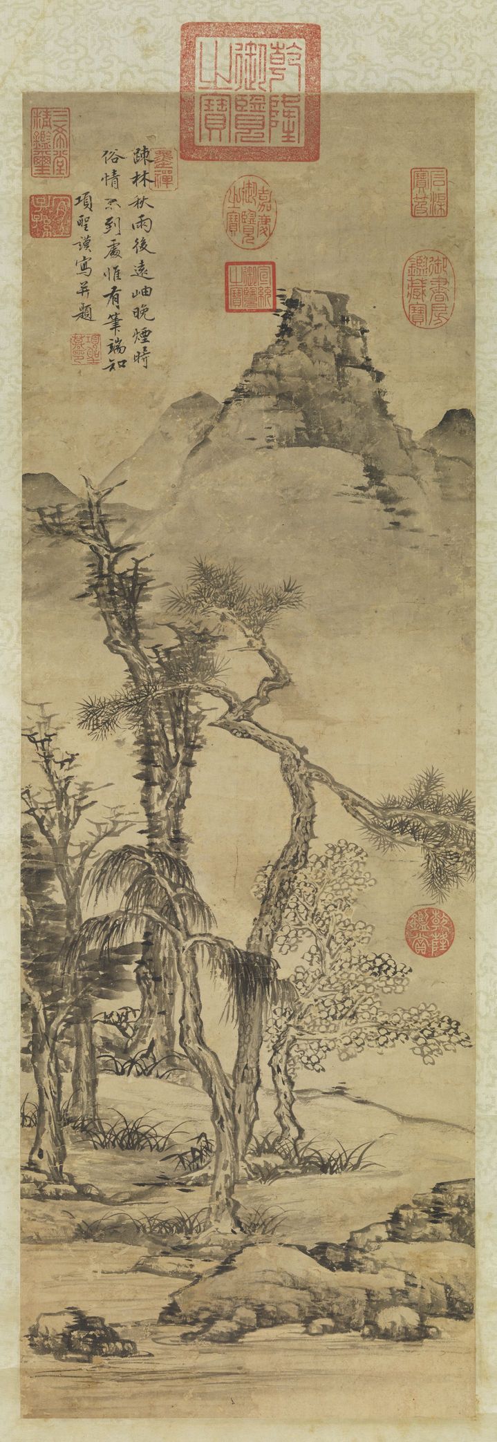 踈林秋雨图预览图