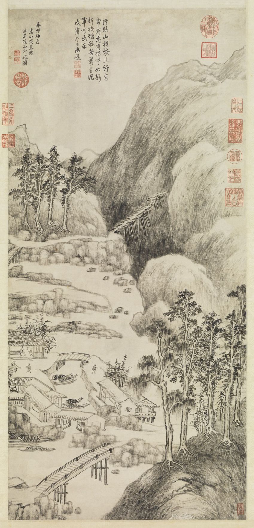仿董源溪山行旅图预览图