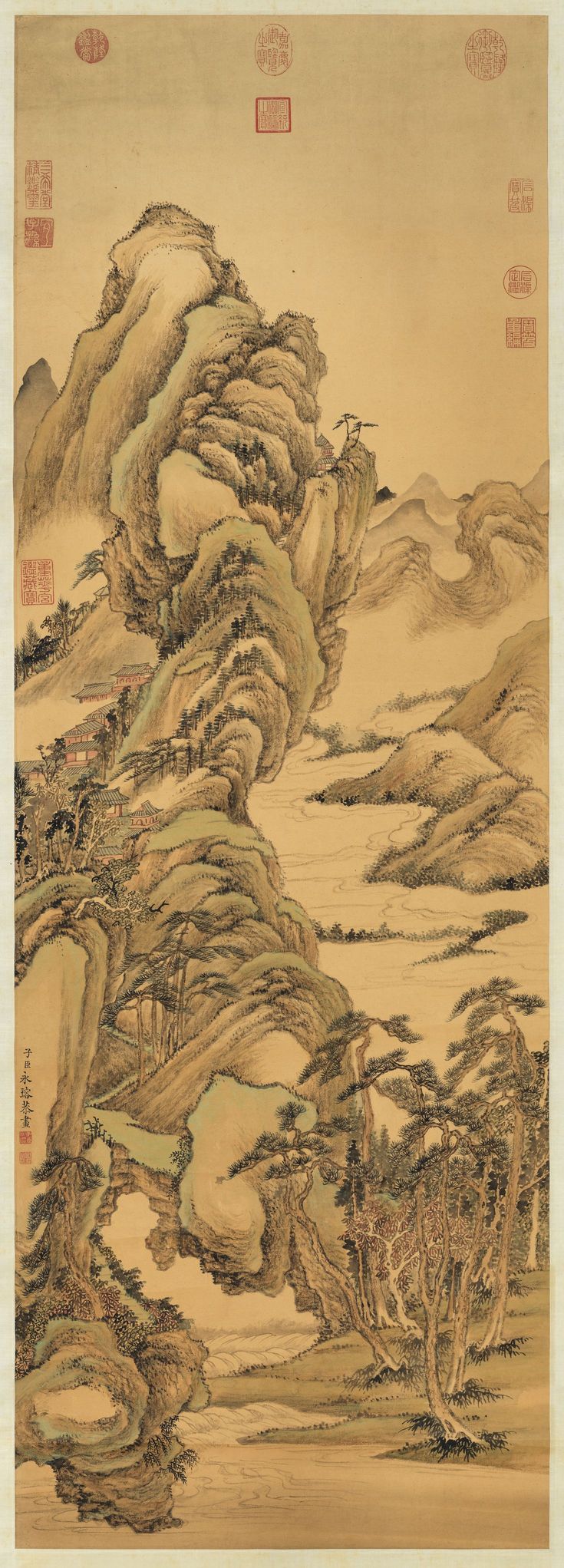 山村秋树图缩略图