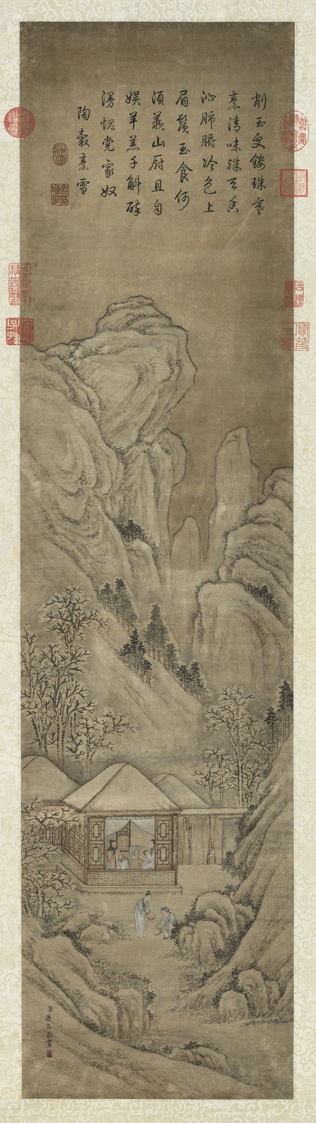 雪景人物即事御题图预览图