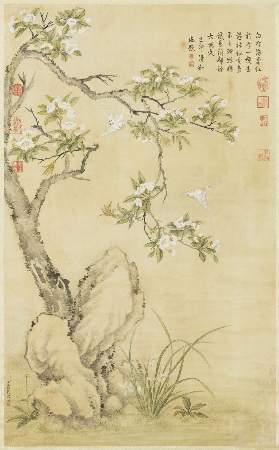 梨花白燕高宗御题图预览图