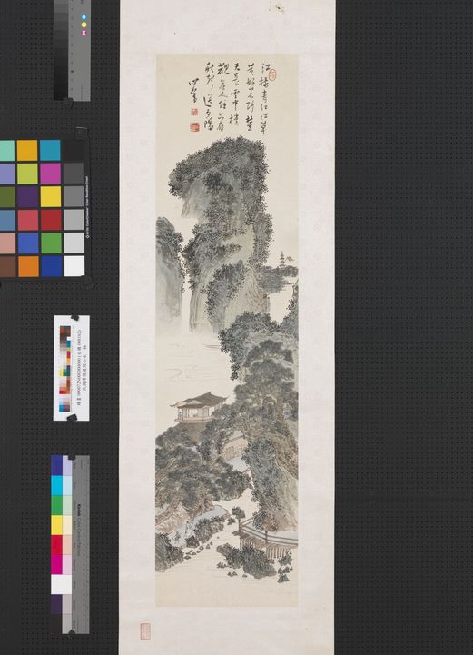 楼阁山水图预览图