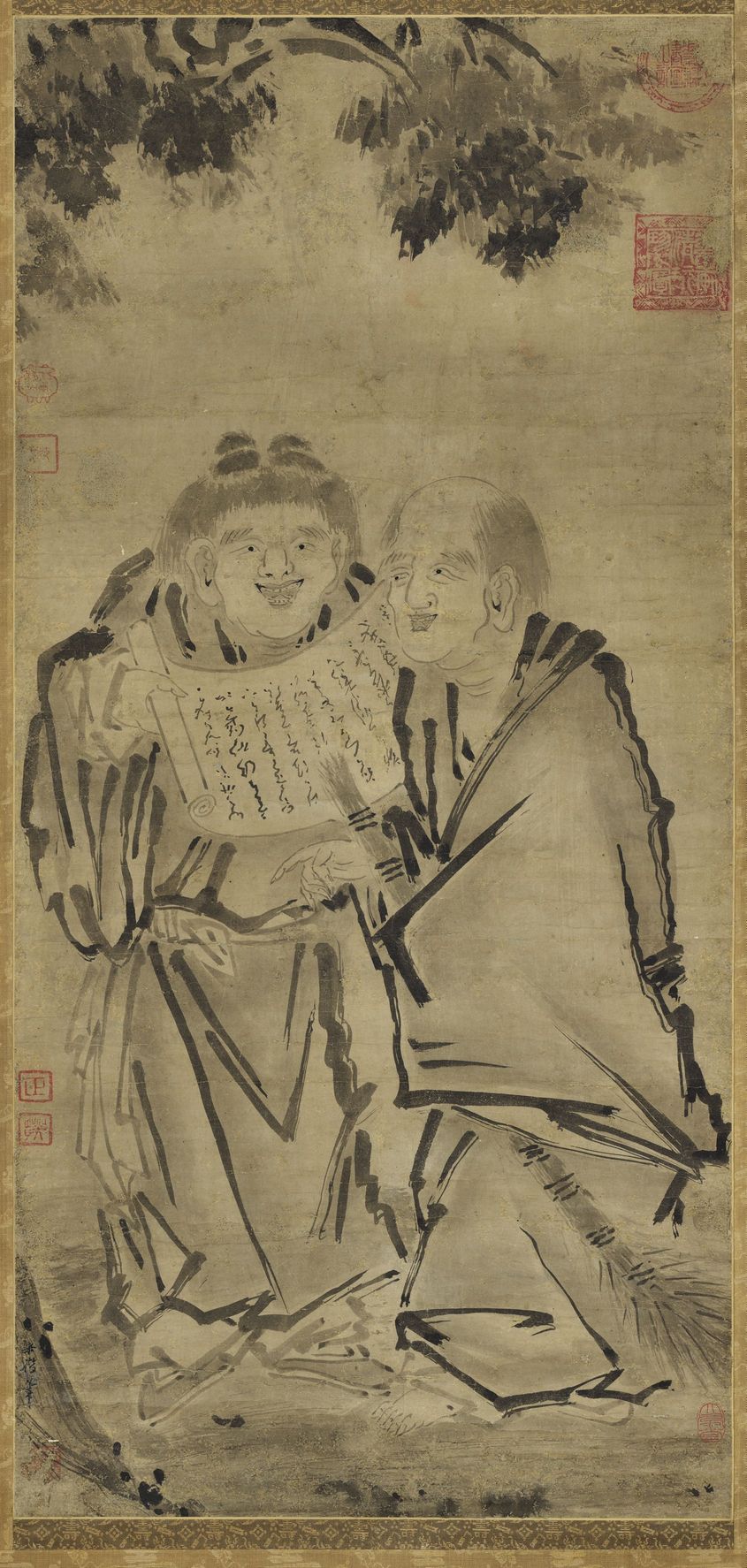 寒山拾得图预览图