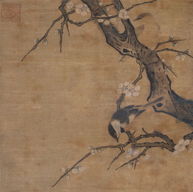 梅花小禽图预览图