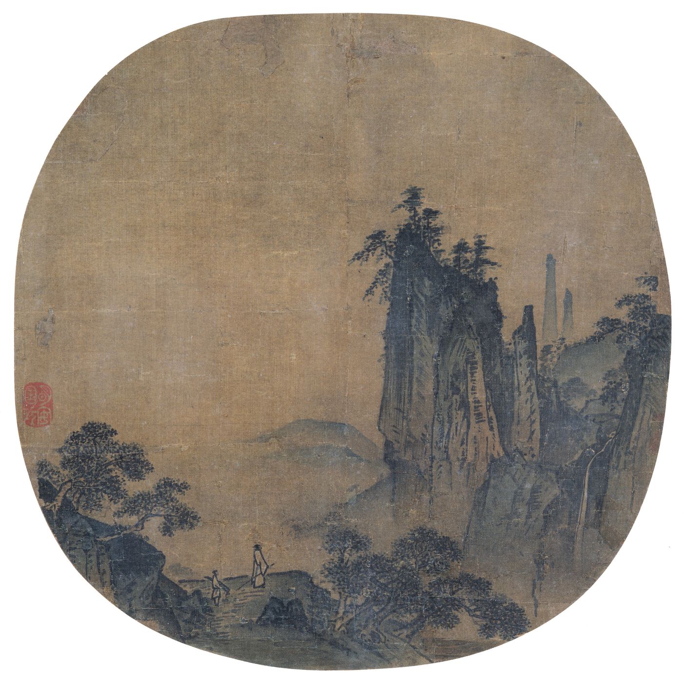 名贤宝绘册-观瀑图预览图
