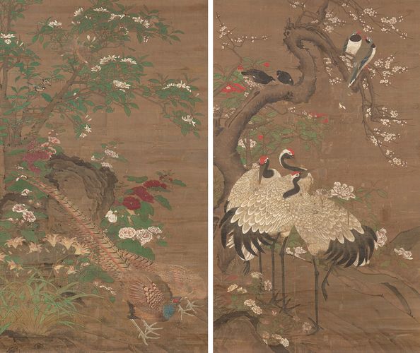 花鸟图对幅预览图
