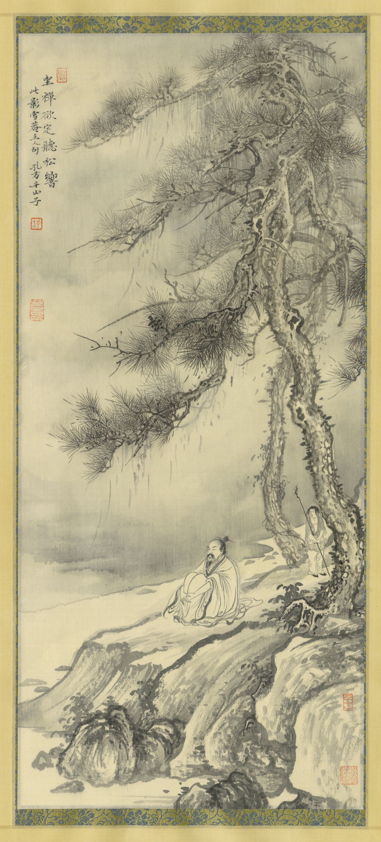 坐禅欲定听松响预览图