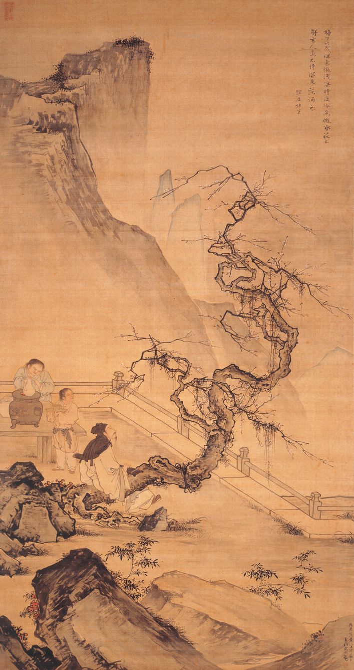 梅下横琴图缩略图