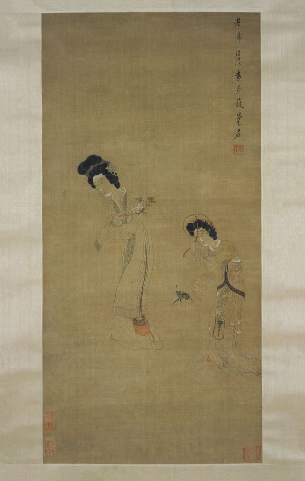 扑蝶仕女图预览图
