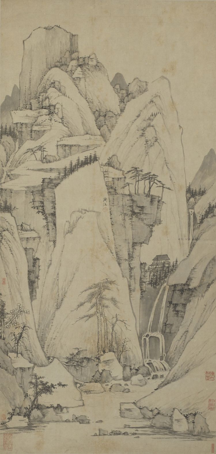 秋山双瀑图预览图