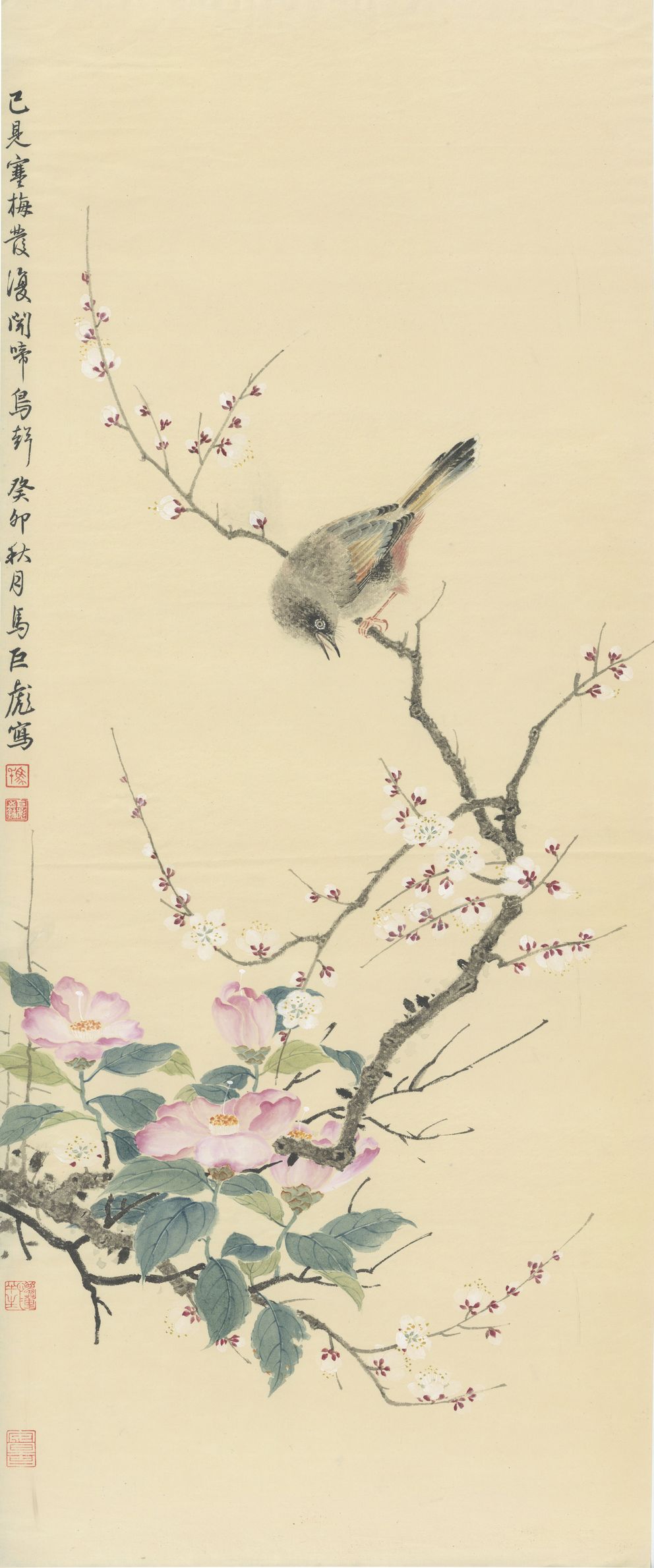 寒梅鸟啼缩略图