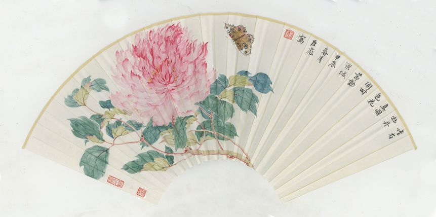 扇面牡丹花缩略图