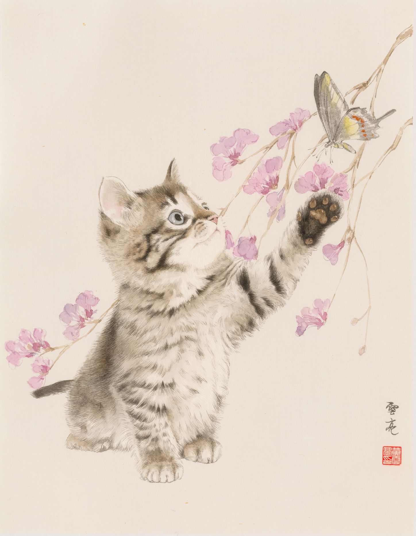 蝴蝶和猫预览图