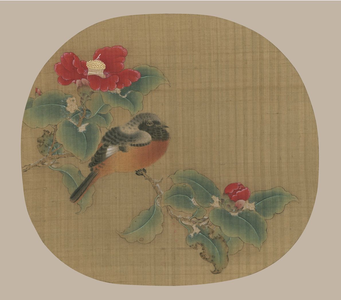 临宋《山茶宿鸟图》缩略图