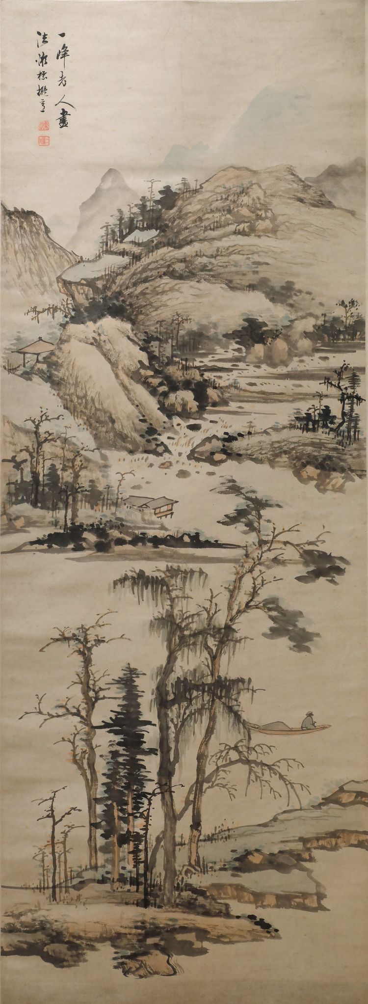 清溪渔隐图轴预览图