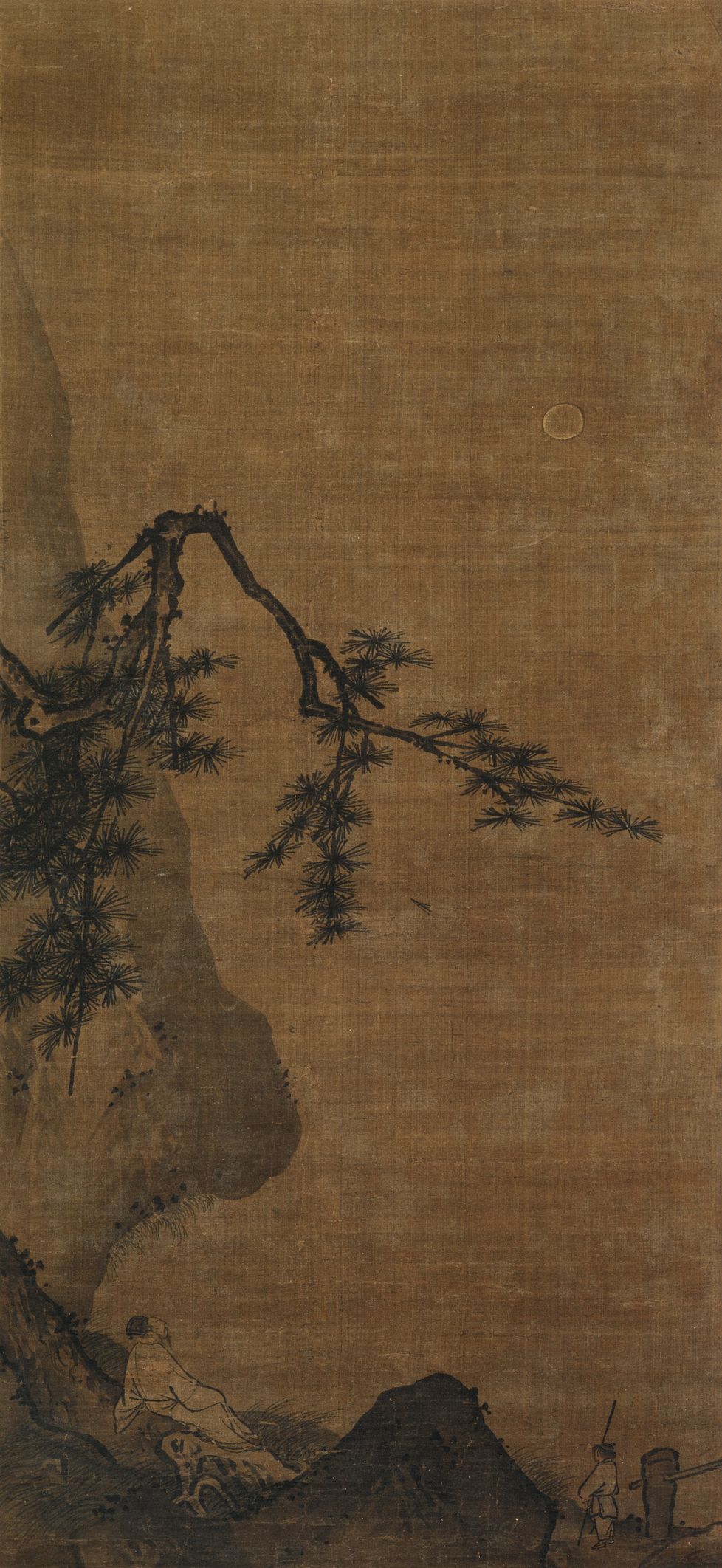 高士观月图预览图