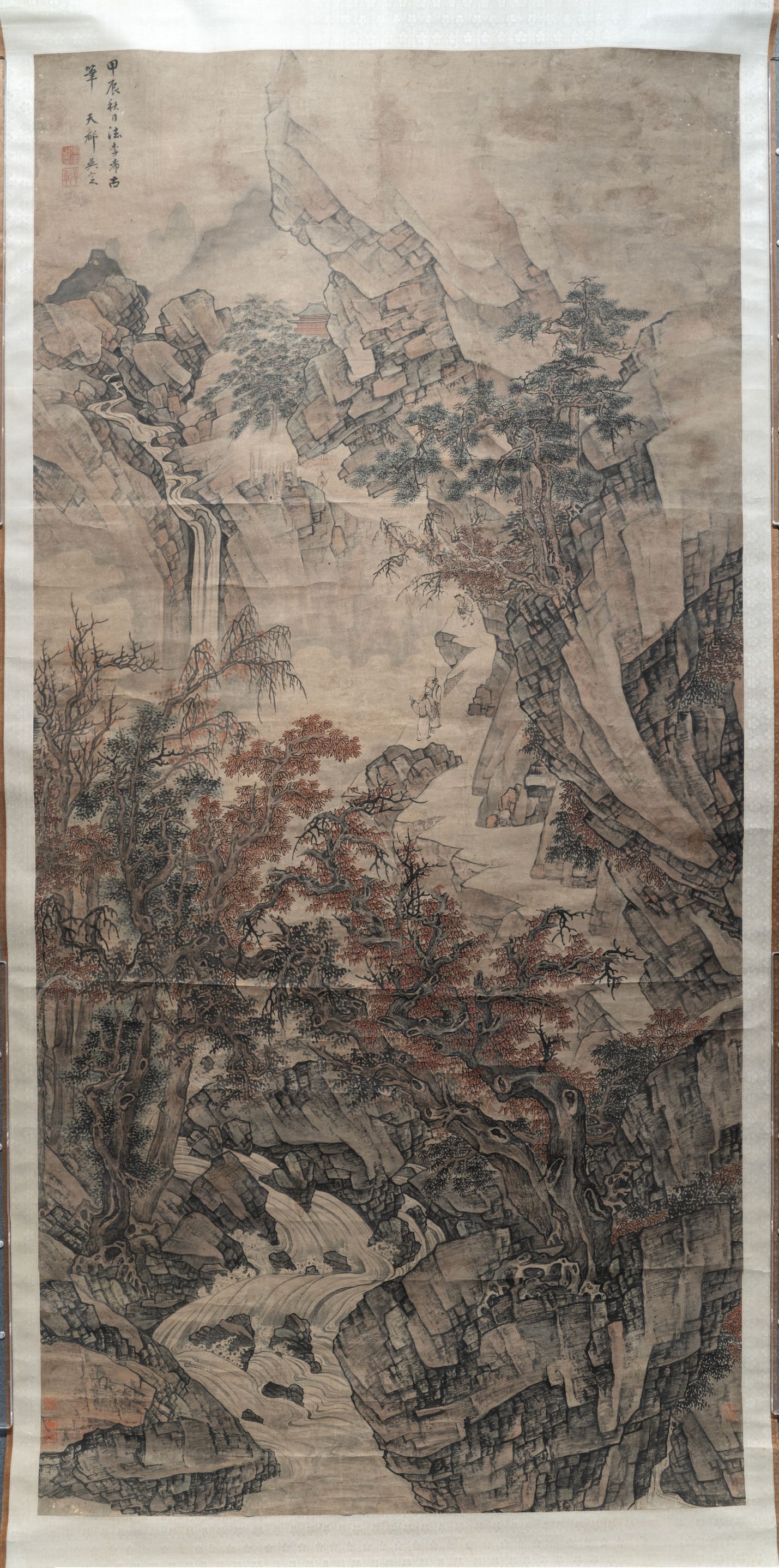 秋山观瀑图缩略图