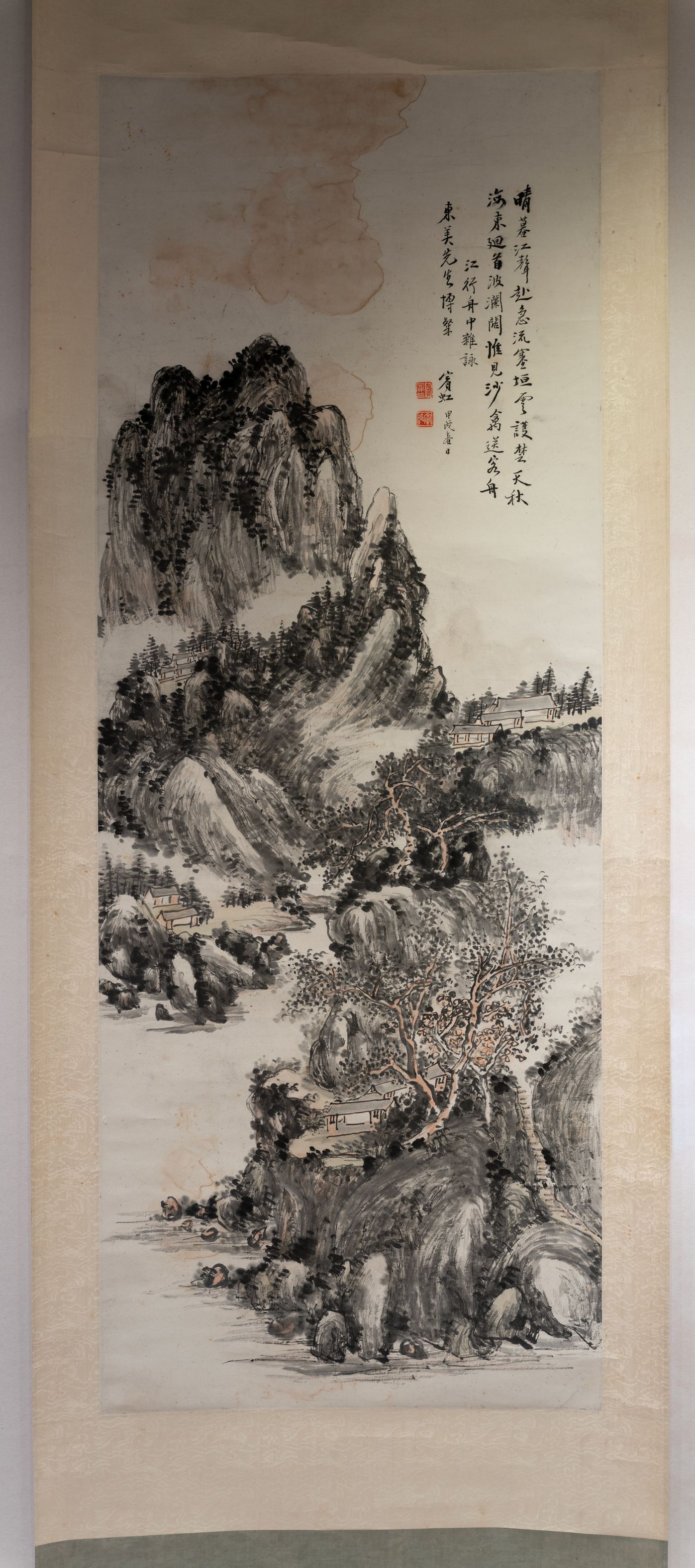 江中行舟诗意图预览图