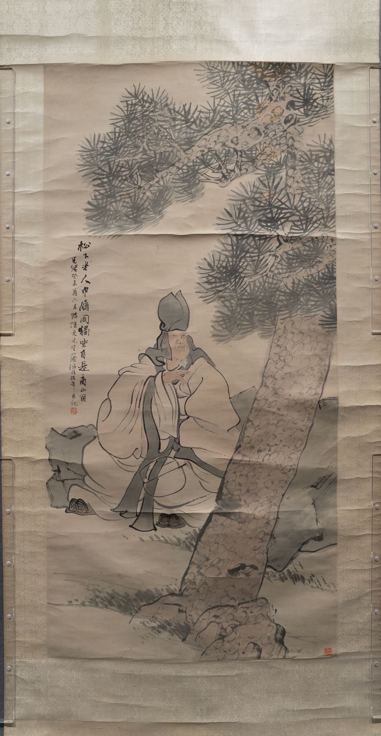 松下老人图轴预览图