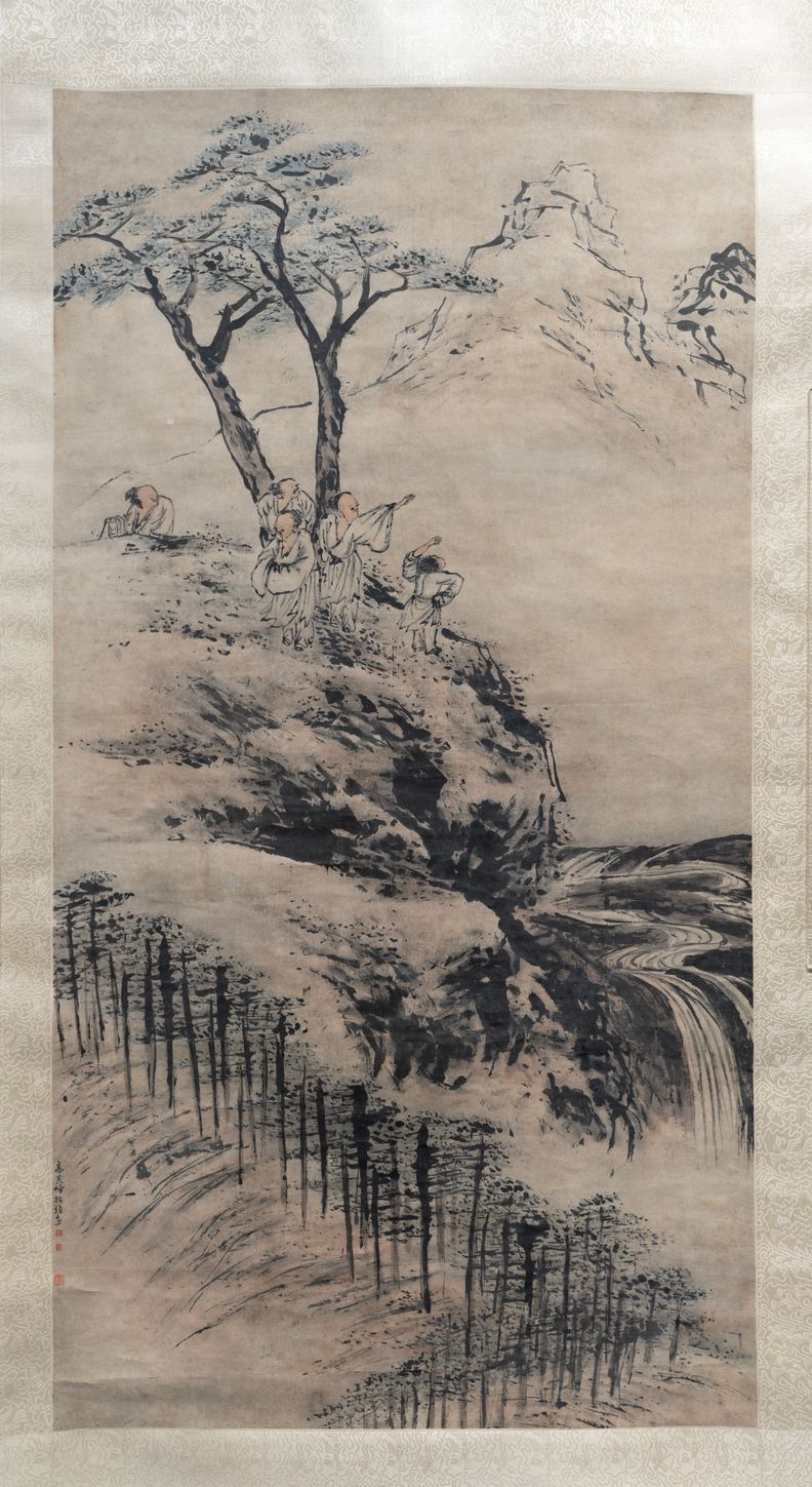 指画山水轴预览图
