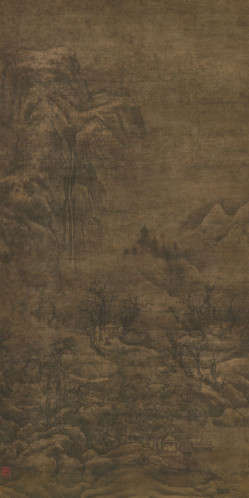 冬景山水图预览图