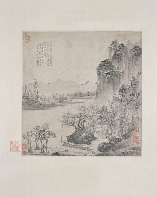 小斋听雨图缩略图
