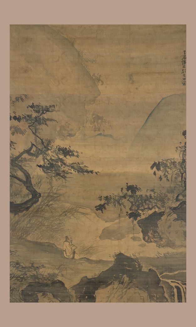 临流读书图预览图