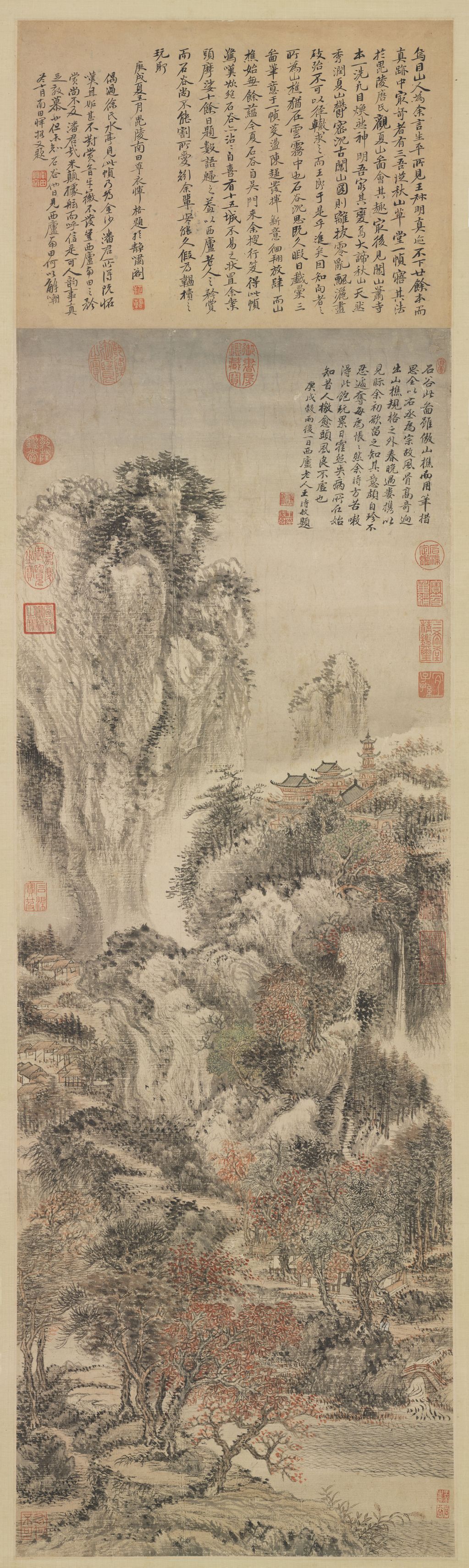 溪山红树图预览图