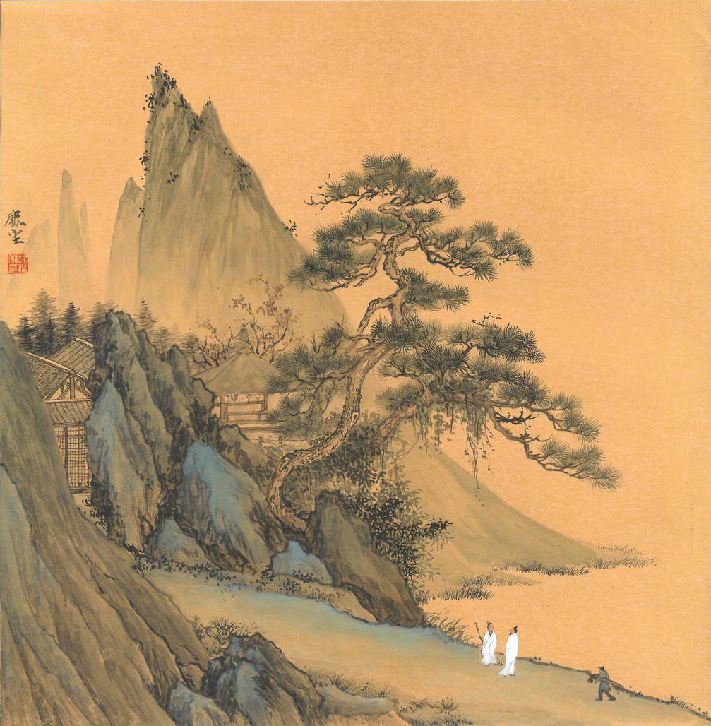 春山访友图预览图