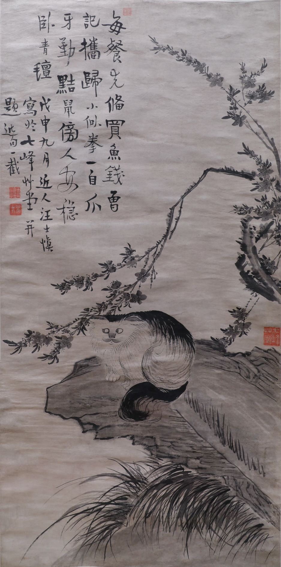 猫石桃花图缩略图