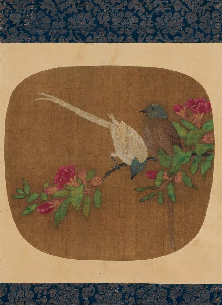 榴花小禽图预览图