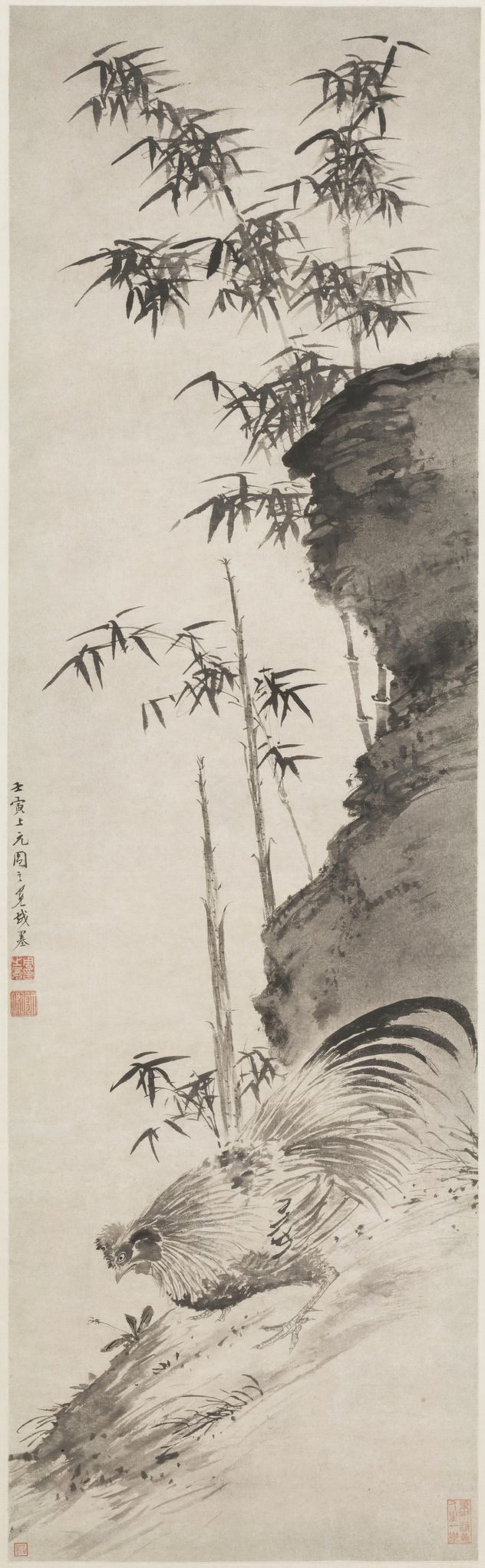 竹石雄鸡图缩略图